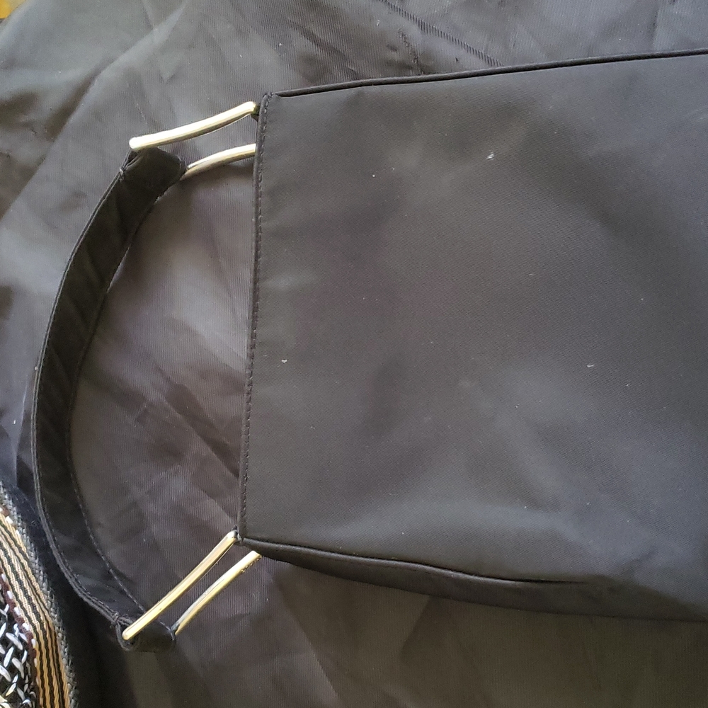 Black fabric purse.